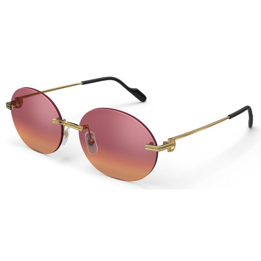 PREMIERE DE CARTIER - OVAL - GOLD/GRADIENT BURGUNDY - PARIS LUNETIER