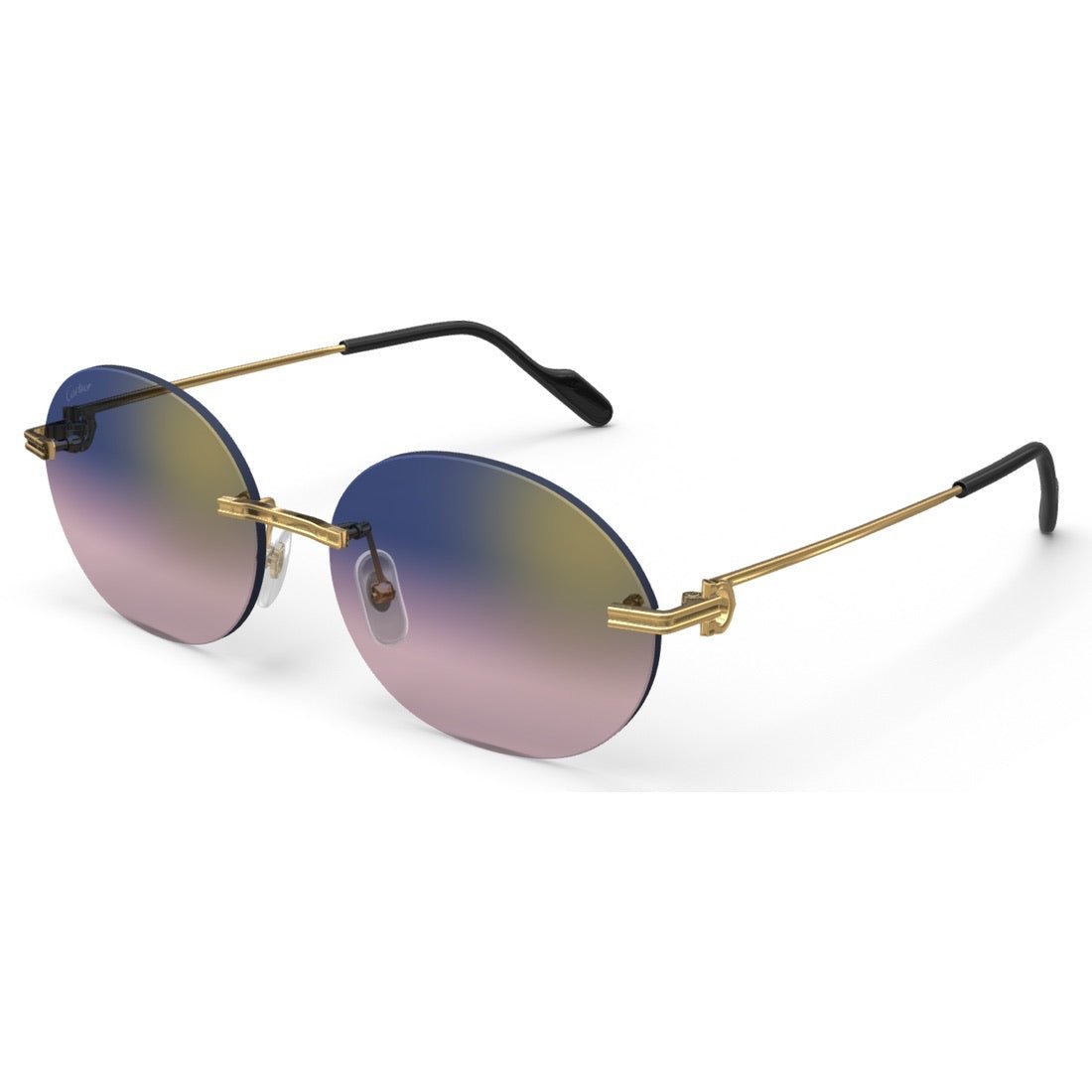 PREMIERE DE CARTIER - OVAL - GOLD/GRADIENT PURPLE - PARIS LUNETIER