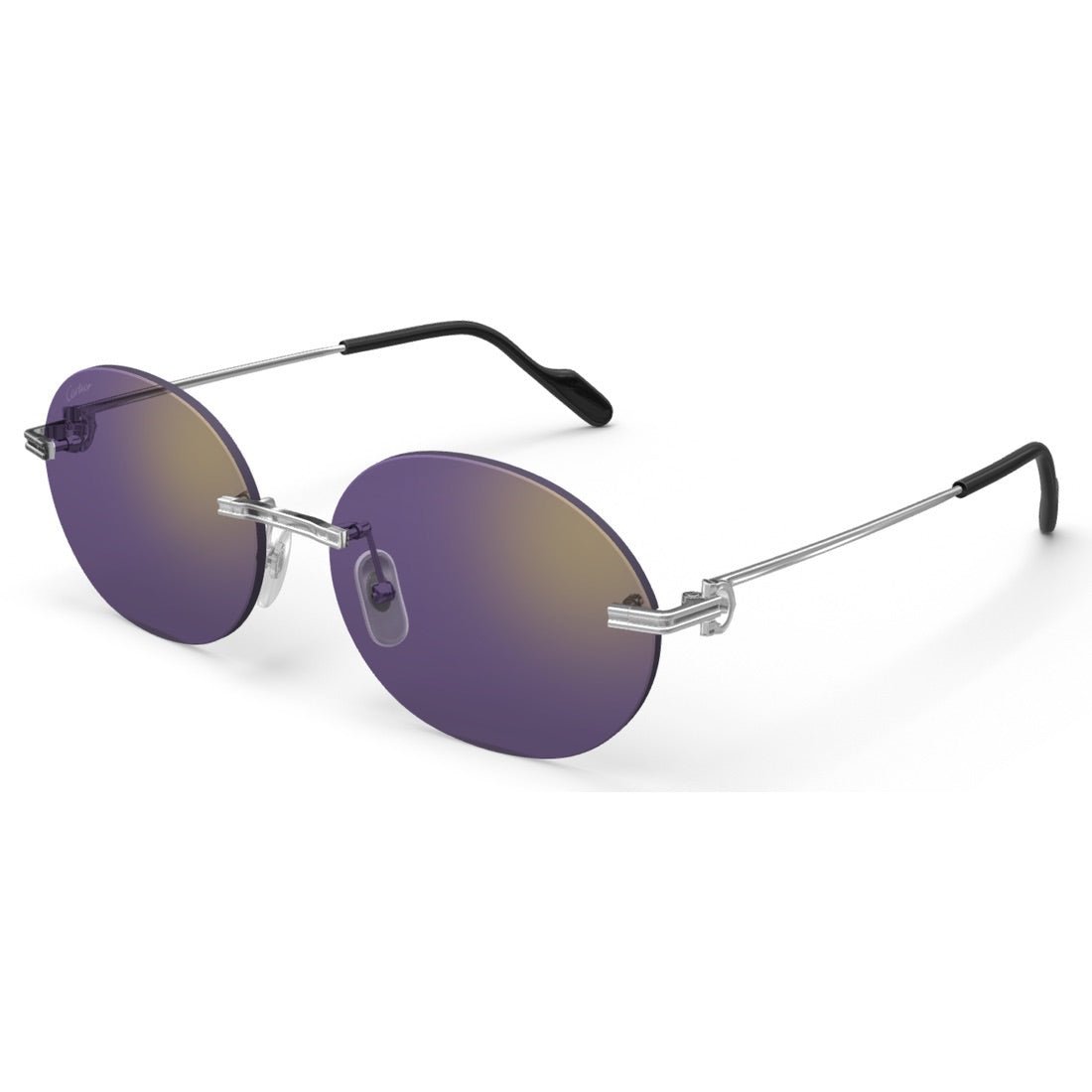 PREMIERE DE CARTIER - OVAL - PLATINUM/PURPLE - PARIS LUNETIER