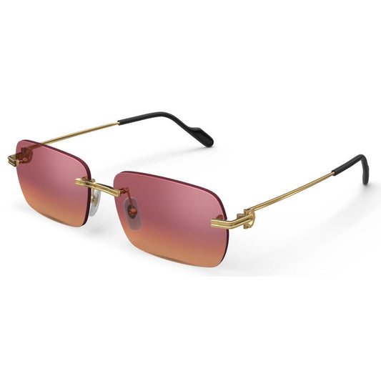 PREMIERE DE CARTIER - RECTANGULAR - GOLD/GRADIENT BURGUNDY - PARIS LUNETIER