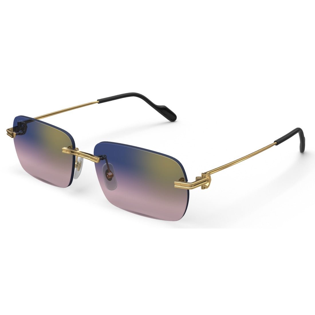 PREMIERE DE CARTIER - RECTANGULAR - GOLD/GRADIENT PURPLE - PARIS LUNETIER