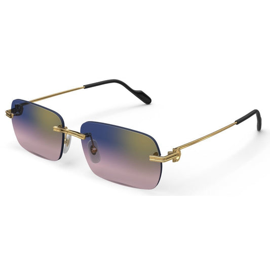 PREMIERE DE CARTIER - RECTANGULAR - GOLD/GRADIENT PURPLE - PARIS LUNETIER