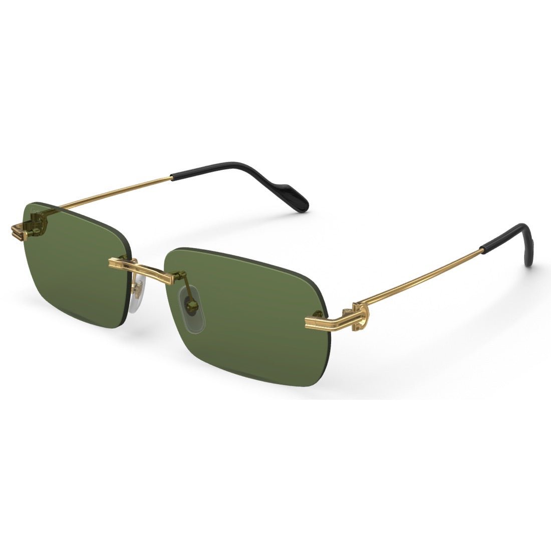 PREMIERE DE CARTIER - RECTANGULAR - GOLD/GREEN - PARIS LUNETIER