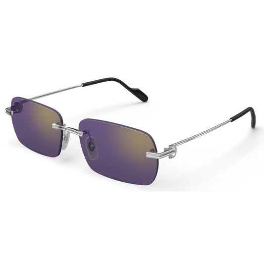 PREMIERE DE CARTIER - RECTANGULAR - PLATINUM/PURPLE - PARIS LUNETIER
