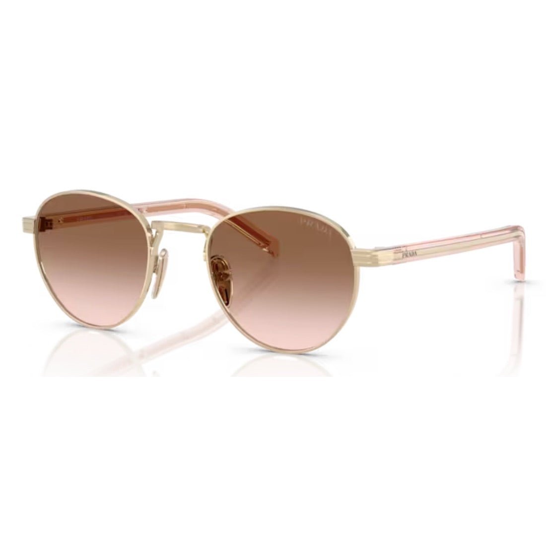 NEW PRADA PRB52S ZVN0A6 SUNGLASSES GOLD WOMEN EYEWEAR PR B52S ZVN0A6, SPR B52 Prada PR B52S ZVN0A6 Sunglasses Pale Gold for Woman  main image 3