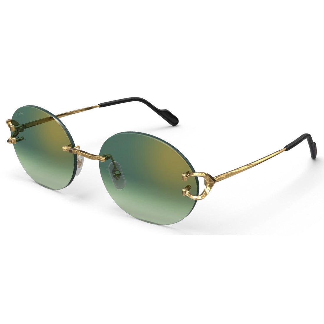 CARTIER DECOR C METAL - OVAL - GOLD/GRADIENT GREEN - PARIS LUNETIER