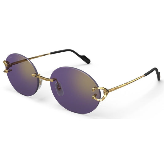 CARTIER DECOR C METAL - OVAL - GOLD/PURPLE - PARIS LUNETIER