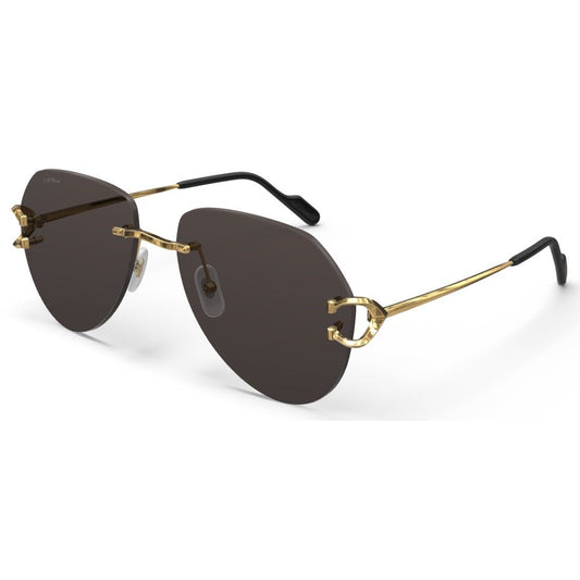 CARTIER DECOR C METAL - PILOT - GOLD/GREY - PARIS LUNETIER