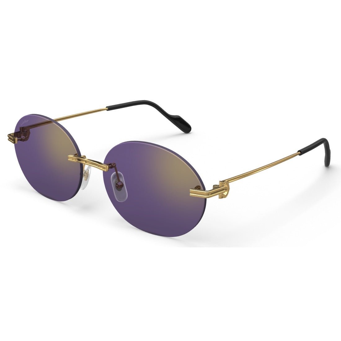 PREMIERE DE CARTIER - OVAL - GOLD/PURPLE - PARIS LUNETIER