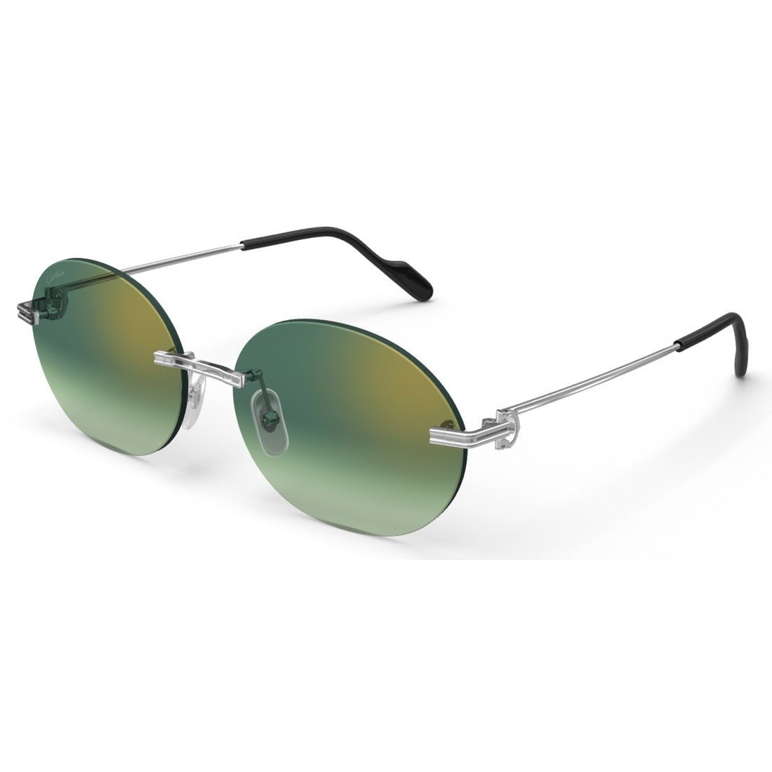 PREMIERE DE CARTIER - OVAL - PLATINUM/GRADIENT GREEN - PARIS LUNETIER