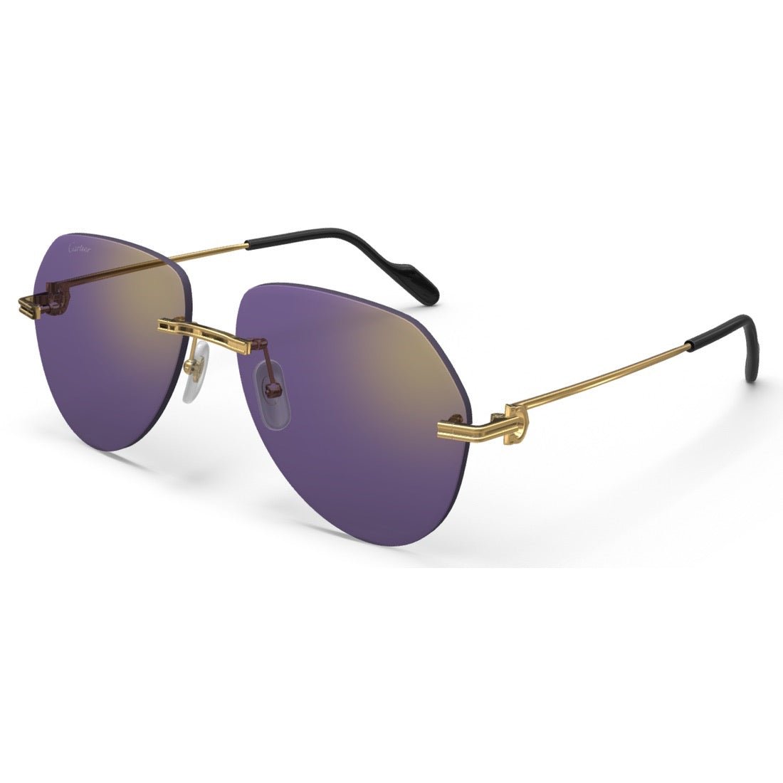 PREMIERE DE CARTIER - PILOT - GOLD/PURPLE - PARIS LUNETIER